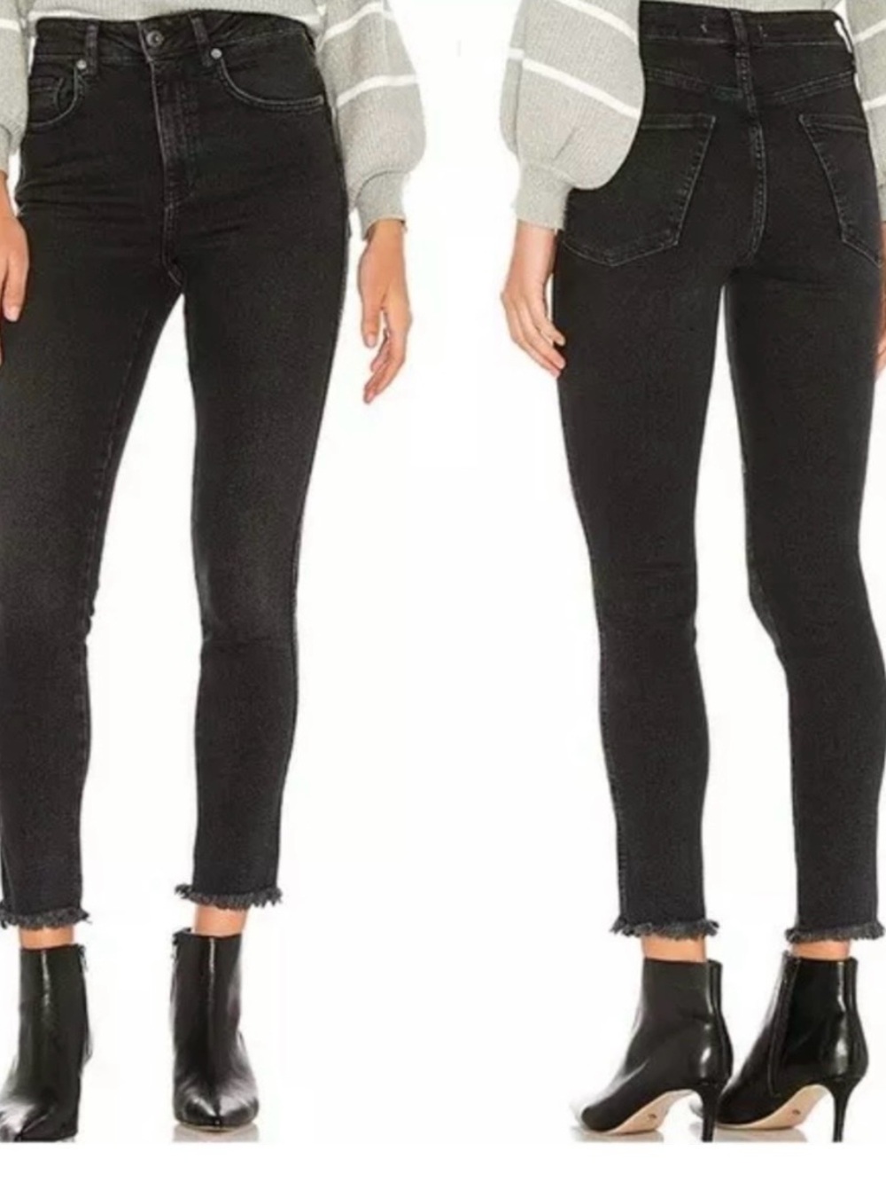 We the Free  Black High-Rise Ankle Skinny Jeans 29